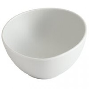GET Enterprises B-1200-LG Riverstone 8 oz. Light Gray Irregular Round Matte Melamine Bowl - 24/Case