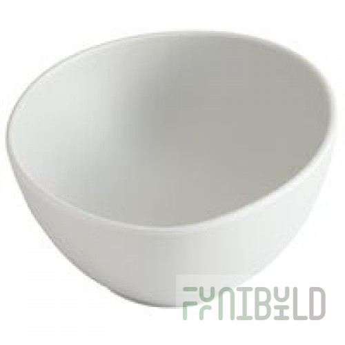 GET Enterprises B-1200-LG Riverstone 8 oz. Light Gray Irregular Round Matte Melamine Bowl - 24/Case