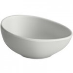 GET Enterprises B-1200-LG Riverstone 8 oz. Light Gray Irregular Round Matte Melamine Bowl - 24/Case