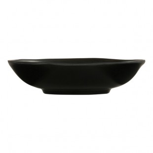 Cal-Mil Hand Thrown 96 oz. Black Round Melamine Serving Bowl - 6/Case