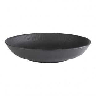 APS Nero 27 oz. Round Deep Coupe Melamine Bowl - 6/Case