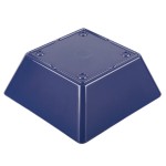Vollrath V2220330 3.5 Qt. Blue / White Large Square Melamine Bowl