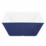 Vollrath V2220330 3.5 Qt. Blue / White Large Square Melamine Bowl