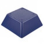 Vollrath V2220330 3.5 Qt. Blue / White Large Square Melamine Bowl
