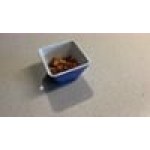 Vollrath V2220330 3.5 Qt. Blue / White Large Square Melamine Bowl