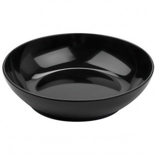 GET 1.3 qt. Black Elegance Coupe Entree Melamine Bowl - 12/Case
