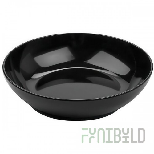 GET 1.3 qt. Black Elegance Coupe Entree Melamine Bowl - 12/Case