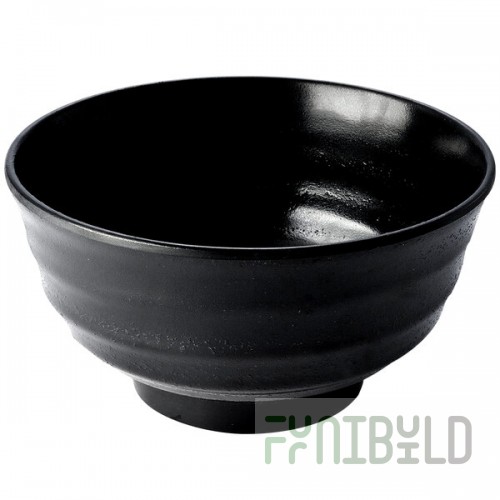 Elite Global Solutions JW1105 Zen 13 oz. Black Bowl - 6/Case