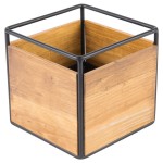 Cal-Mil 3562-11-99 Madera Rustic Pine Industrial Square Riser - 8 Cal-Mil 3562-11-99 Madera Rustic Pine Industrial Square Riser - 8