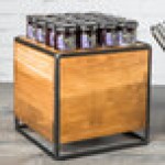Cal-Mil 3562-11-99 Madera Rustic Pine Industrial Square Riser - 8 Cal-Mil 3562-11-99 Madera Rustic Pine Industrial Square Riser - 8