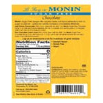 Monin Sugar-Free Chocolate Flavoring Syrup 750 mL