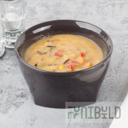 Cambro MDSHB9485 Harbor Collection Smoked Metal 9 oz. Insulated Plastic Bowl - 12/Pack