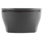 Cambro MDSHB9485 Harbor Collection Smoked Metal 9 oz. Insulated Plastic Bowl - 12/Pack