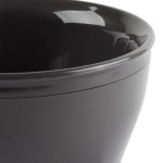 Cambro MDSHB9485 Harbor Collection Smoked Metal 9 oz. Insulated Plastic Bowl - 12/Pack