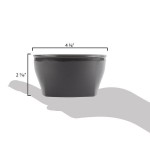 Cambro MDSHB9485 Harbor Collection Smoked Metal 9 oz. Insulated Plastic Bowl - 12/Pack