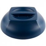 Cambro MDSHB9485 Harbor Collection Smoked Metal 9 oz. Insulated Plastic Bowl - 12/Pack