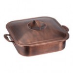 Spring USA Servella 4 Qt. Round Copper Chafer with Stainless Steel Insert 2275-5-27
