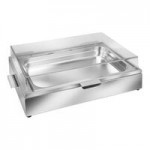 Eastern Tabletop 8 Qt. Full Size Cold Chafer with Acrylic Cover and Porcelain Food Pan 9085 Eastern Tabletop 8 Qt. Full Size Cold Chafer with Acrylic Cover and Porcelain Food Pan 9085