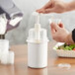 Steril-Sil 30 oz. White Condiment Dispenser Kit with 1 oz. Pump and Dome Top Lid