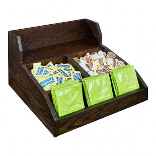 Cal-Mil Heritage Dark-Stained Oak Wood Condiment Organizer - 15
