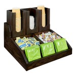 Cal-Mil Heritage Dark-Stained Oak Wood Condiment Organizer - 15