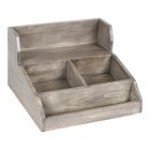Cal-Mil Heritage Dark-Stained Oak Wood Condiment Organizer - 15