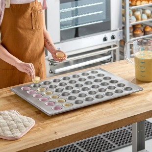 Baker's Lane 48 Cup 2.1 oz. Glazed Aluminized Steel Mini Muffin / Cupcake Pan - 26