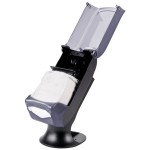San Jamar H5005SCL Fullfold Venue Stand Mount Napkin Dispenser with Control Face - Clear
