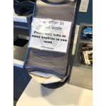San Jamar H5005SCL Fullfold Venue Stand Mount Napkin Dispenser with Control Face - Clear