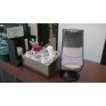San Jamar H5005SCL Fullfold Venue Stand Mount Napkin Dispenser with Control Face - Clear
