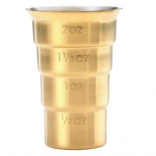 Barfly® M37109GD 2 oz. Gold-Plated Stepped Jigger Barfly® M37109GD 2 oz. Gold-Plated Stepped Jigger