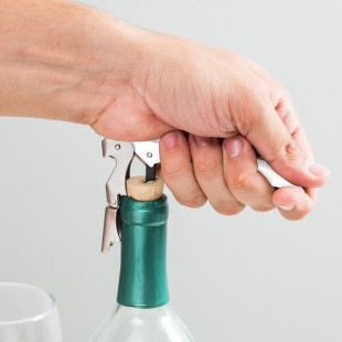 Franmara 5400-24 Duo-Lever Customizable Waiter's Corkscrew with White Enamel Handle