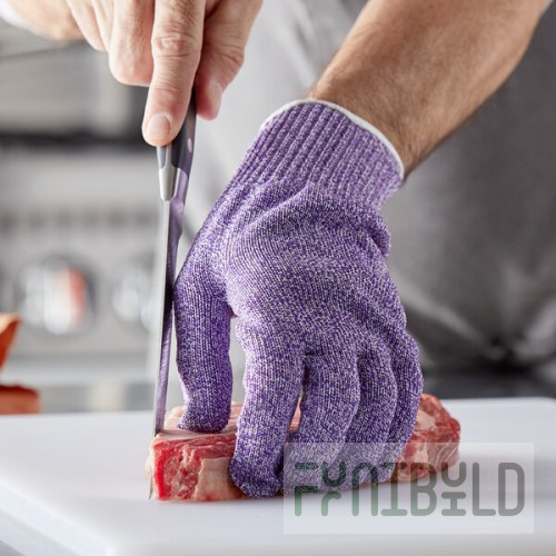 San Jamar SG10-PR-L Purple A7 Level Cut Resistant Glove with Spectra - Large