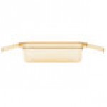 Carlisle 30861HH13 StorPlus 1/3 Size Amber High Heat Plastic Food Pan with (2) Handles - 4 Carlisle 30861HH13 StorPlus 1/3 Size Amber High Heat Plastic Food Pan with (2) Handles - 4