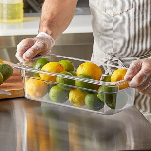 Vigor 1/3 Size Clear Polycarbonate Food Pan - 4 Vigor 1/3 Size Clear Polycarbonate Food Pan - 4