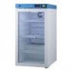 Summit Appliance ACR32G EQTemp ACR Series 3.17 Cu. Ft. White / Blue Compact Glass Door Reach-In Medical Refrigerator - 115V Summit Appliance ACR32G EQTemp ACR Series 3.17 Cu. Ft. White / Blue Compact Glass Door Reach-In Medical Refrigerator - 115V