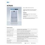 Summit Appliance ACR32G EQTemp ACR Series 3.17 Cu. Ft. White / Blue Compact Glass Door Reach-In Medical Refrigerator - 115V Summit Appliance ACR32G EQTemp ACR Series 3.17 Cu. Ft. White / Blue Compact Glass Door Reach-In Medical Refrigerator - 115V