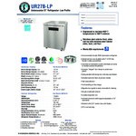 Hoshizaki UR27B-LP Steelheart Series 27 Hoshizaki UR27B-LP Steelheart Series 27