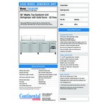 Continental Refrigerator RA93N-30M 93