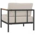 Flash Furniture Indoor / Outdoor Teak Accented Beige Patio Chair Flash Furniture Indoor / Outdoor Teak Accented Beige Patio Chair