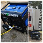 DuroMax XP13000EH Portable 500 CC Dual Fuel Powered Gasoline / Propane Generator with Electric / Recoil Start and Wheel Kit - 13,000W, 120/240V