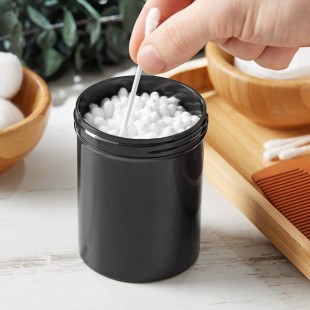 8 oz. Black Regular Wall Polypropylene Jar - 350/Case