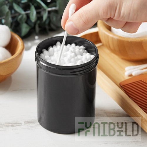 8 oz. Black Regular Wall Polypropylene Jar - 350/Case