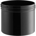 8 oz. Black Regular Wall Polypropylene Jar - 350/Case 8 oz. Black Regular Wall Polypropylene Jar - 350/Case