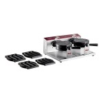 Estella WBMX2A Double Belgian Waffle Maker with Waffle on a Stick Plate - 120V, 1,820W