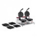 Estella WBMX2A Double Belgian Waffle Maker with Waffle on a Stick Plate - 120V, 1,820W