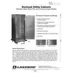 Lakeside 6534 16 Pan End Load Stainless Steel Enclosed Bun / Sheet Pan Rack - Assembled