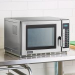 Amana RFS12TS Medium Duty Stainless Steel Commercial Microwave with Push Button Controls - 120V, 1,200W Amana RFS12TS Medium Duty Stainless Steel Commercial Microwave with Push Button Controls - 120V, 1,200W
