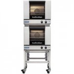 Moffat E28D4/2C Turbofan Double Deck Full Size Electric Digital Convection Oven with Steam Injection and Casters - 208V, 1 Phase, 10.8 kW Moffat E28D4/2C Turbofan Double Deck Full Size Electric Digital Convection Oven with Steam Injection and Casters - 208V, 1 Phase, 10.8 kW