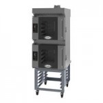 Cadco Bakerlux Station BLS-4HTD-1H 4-Shelf Half Size Heavy-Duty Digital Countertop Convection Oven with Touch Control Panel, Ventless Hood, and Stand - 208-240V Cadco Bakerlux Station BLS-4HTD-1H 4-Shelf Half Size Heavy-Duty Digital Countertop Convection Oven with Touch Control Panel, Ventless Hood, and Stand - 208-240V